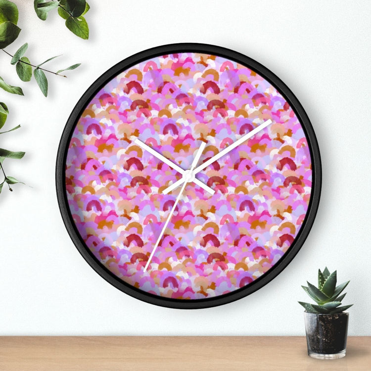 Pink Rainbow Wall Clock