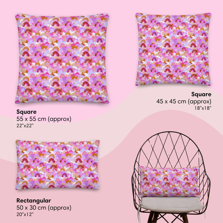 Pink Rainbow Cushion