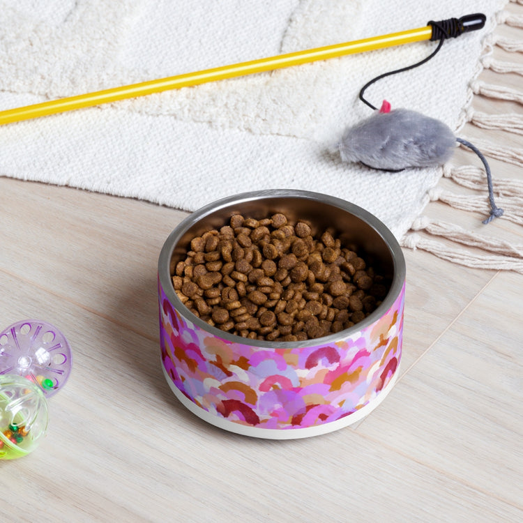 Pink Rainbow Pet Bowl