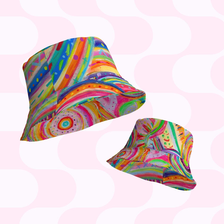 The Rainbow Connection/Summer Sorbet Reversible Bucket Hat