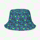 Silly Sausages Green/Pink Reversible Bucket Hat