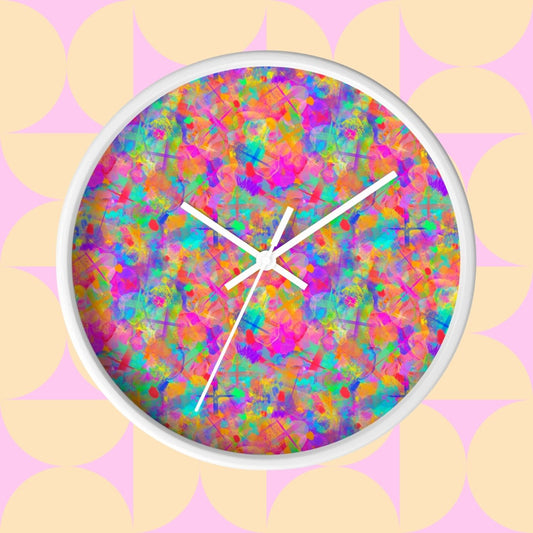 Splotches and Crosses Wall Clock