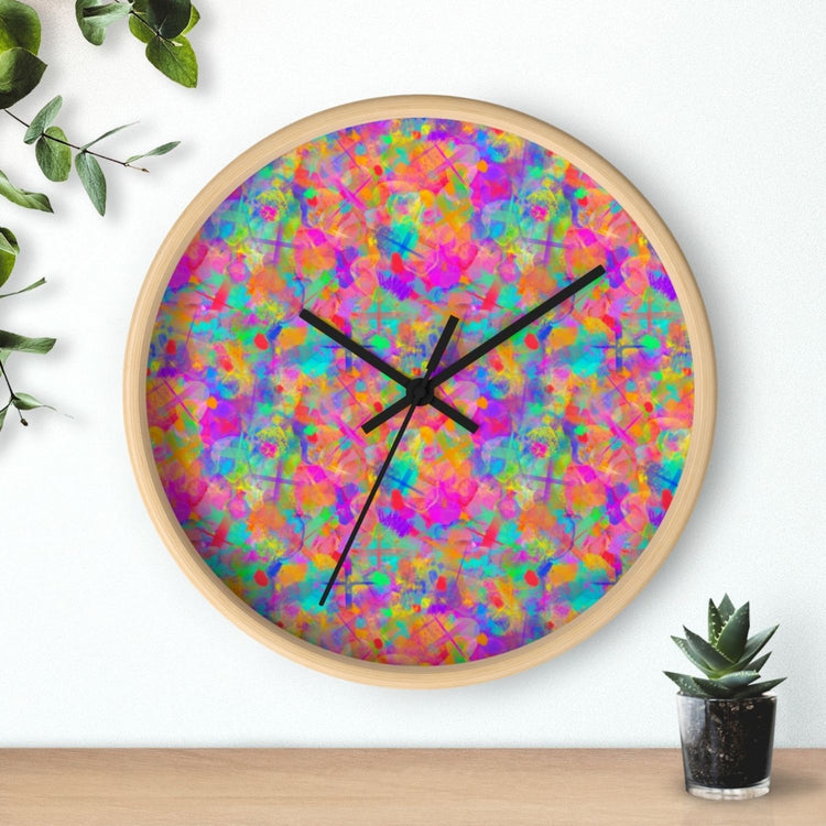 Splotches and Crosses Wall Clock