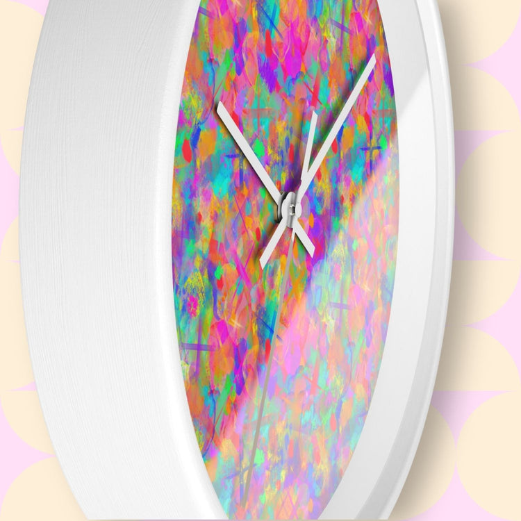 Splotches and Crosses Wall Clock