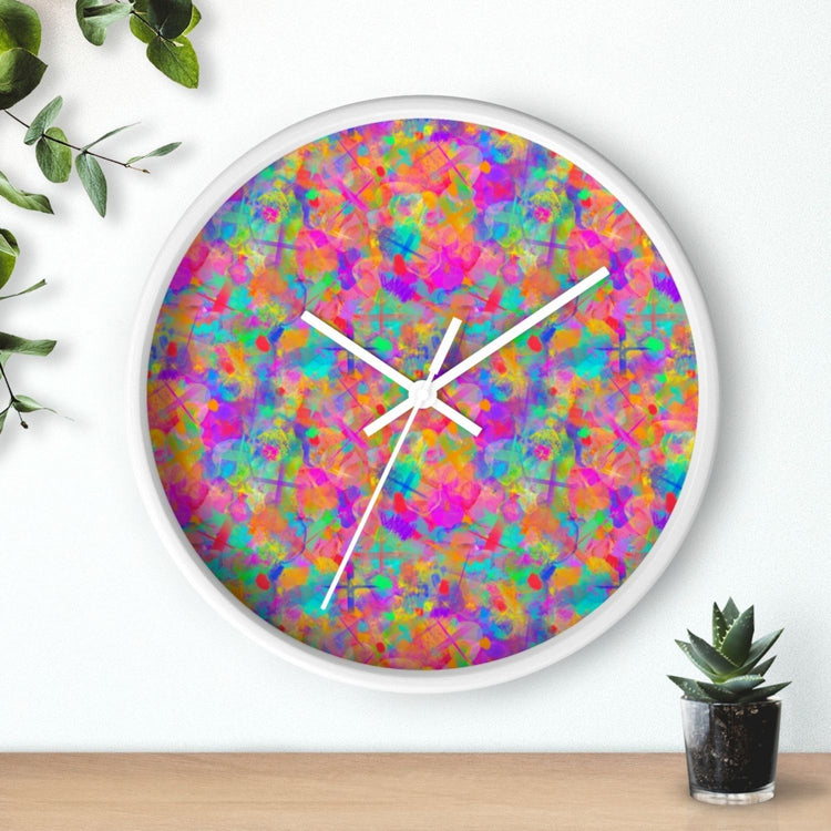 Splotches and Crosses Wall Clock