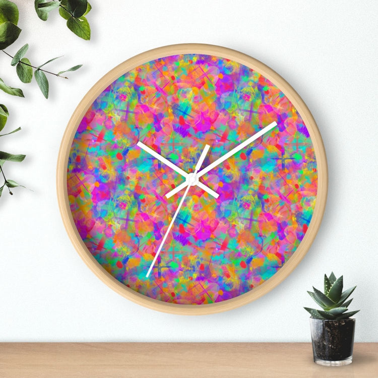 Splotches and Crosses Wall Clock