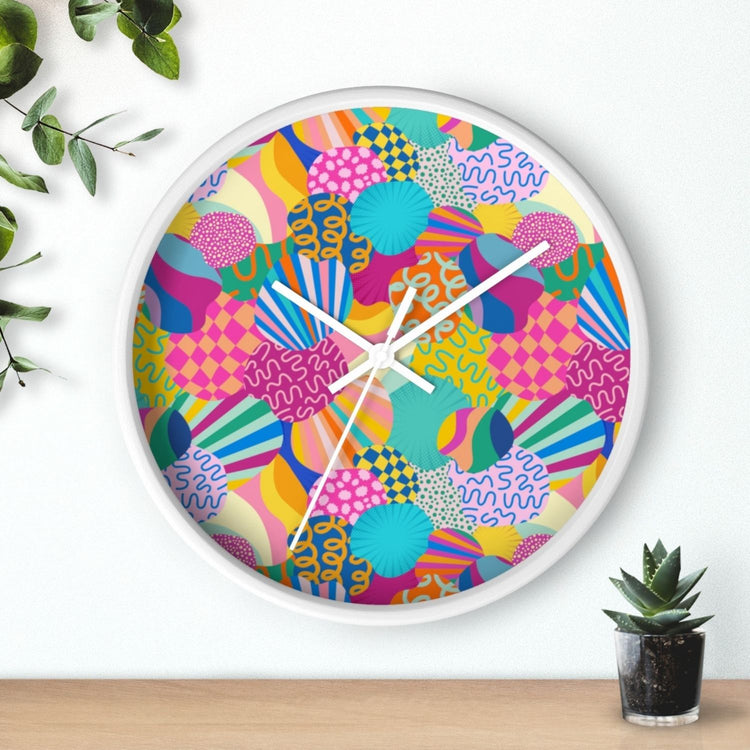 Squiggs and Stripes Wall Clock