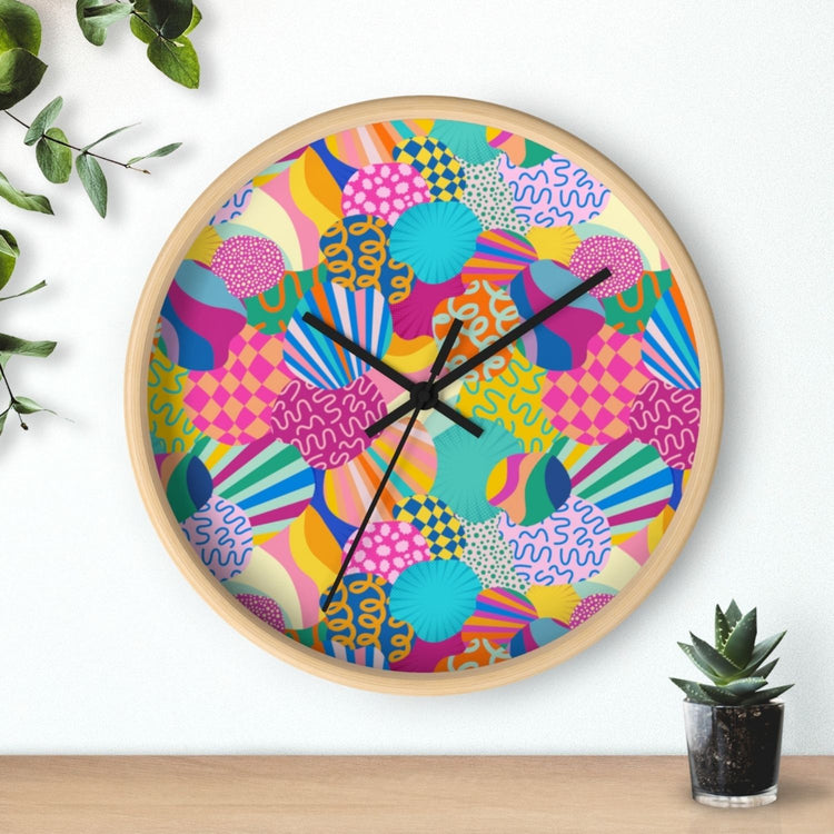 Squiggs and Stripes Wall Clock