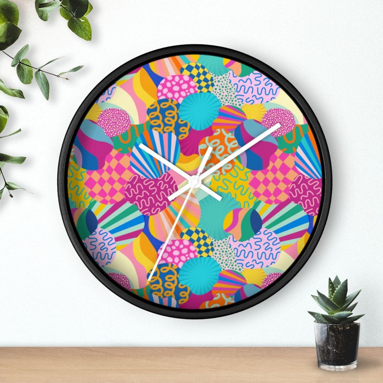 Squiggs and Stripes Wall Clock