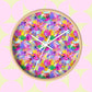 Watercolour Rainbow Wall Clock