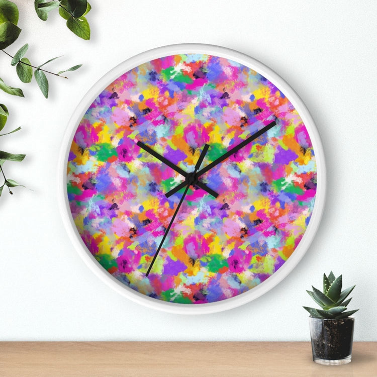 Watercolour Rainbow Wall Clock