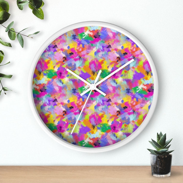 Watercolour Rainbow Wall Clock