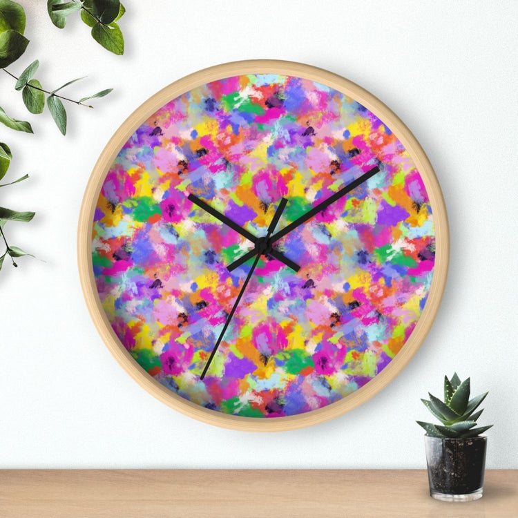 Watercolour Rainbow Wall Clock