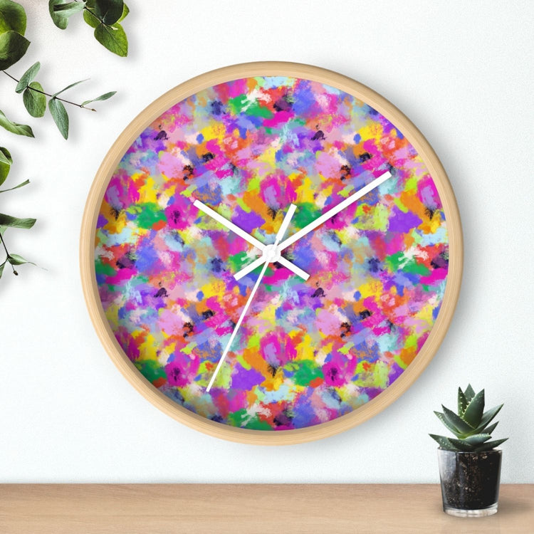 Watercolour Rainbow Wall Clock