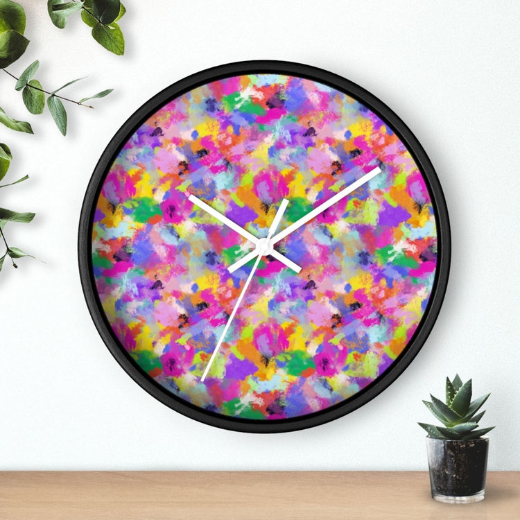 Watercolour Rainbow Wall Clock